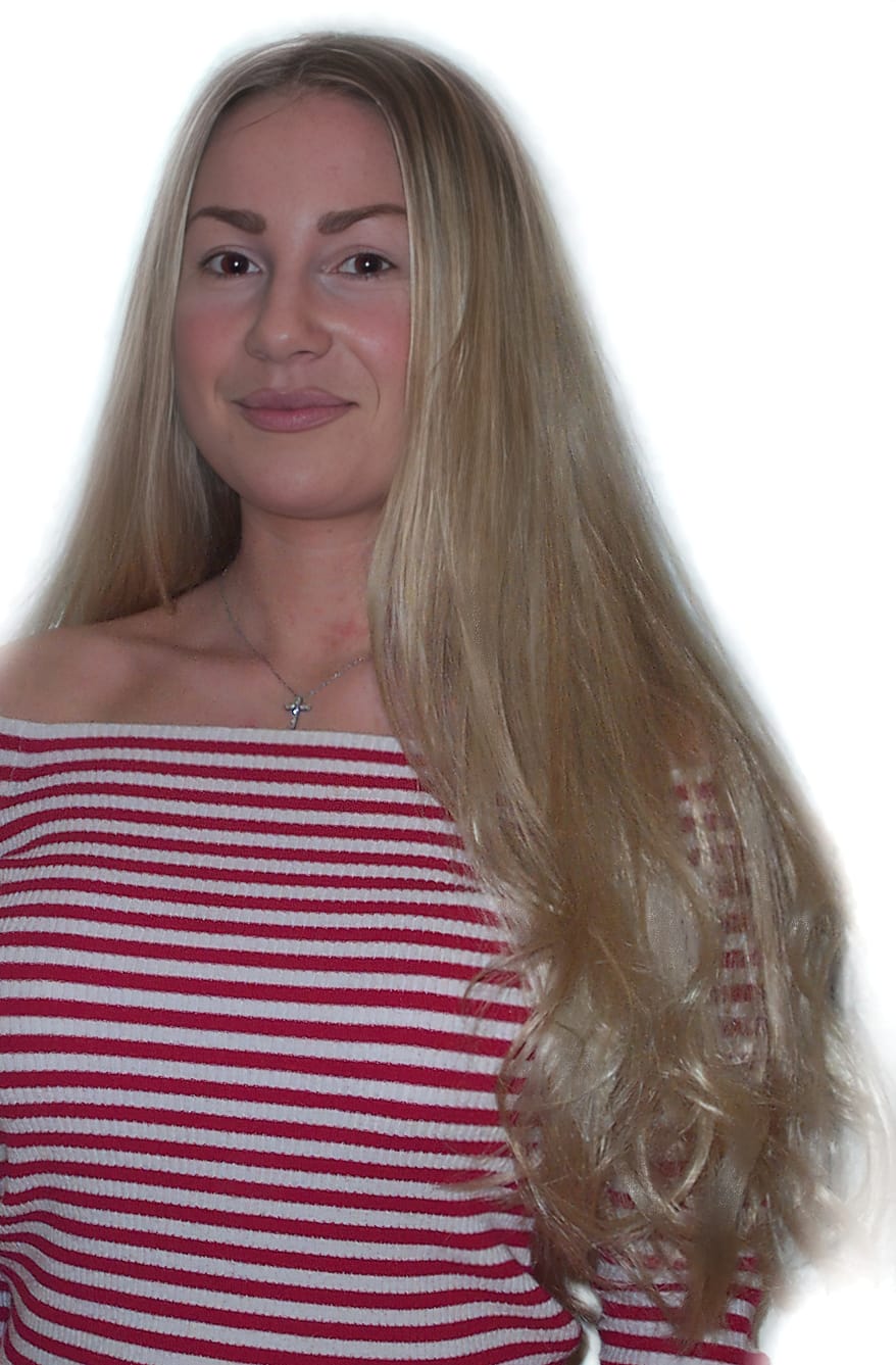 After Picture - Classic Long Blonde Hair Extensions